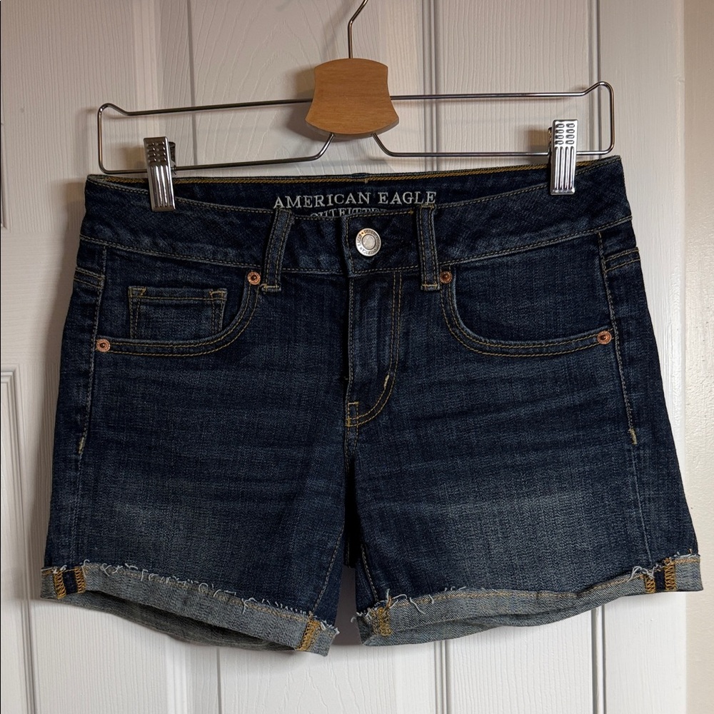American Eagle Outfitters Women's Deep Indigo Jean Shorts